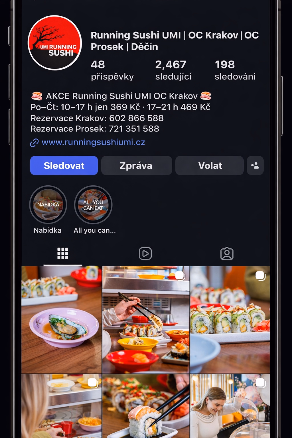 UMI Instagram po 1 měsíci spolupráce