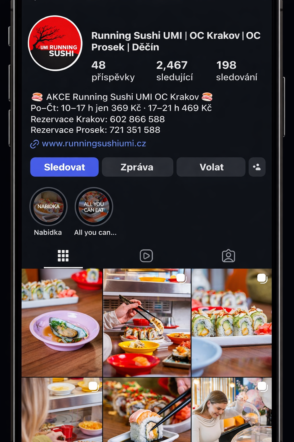 UMI Instagram po 1 měsíci spolupráce